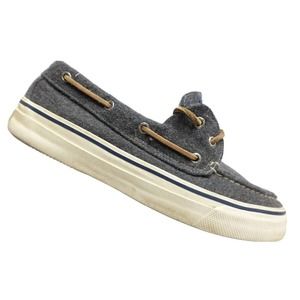 SPERRY TOP-SIDER 2-Eye Grey Wool Moc-Toe 10.5 M Men Boat Shoes